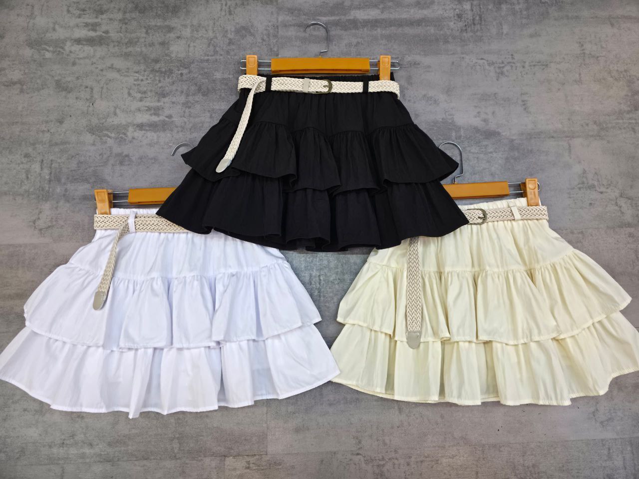 دامن کوتاه کمربند دار