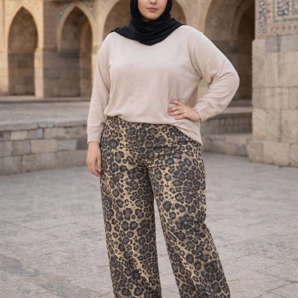 شلوار پلنگی سایز بزرگ