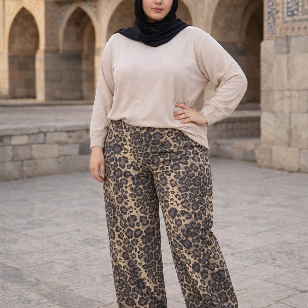 شلوار پلنگی سایز بزرگ