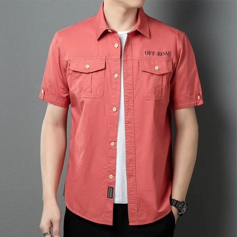 پیراهن کتان دوجیب مارک آفرود off road کد 1751