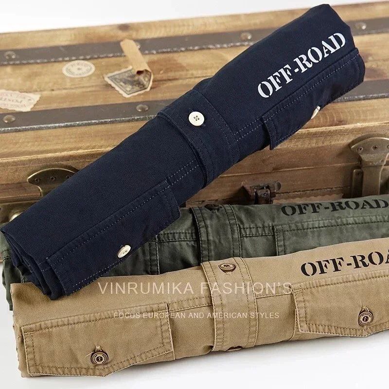 پیراهن کتان دوجیب مارک آفرود off road کد 7001