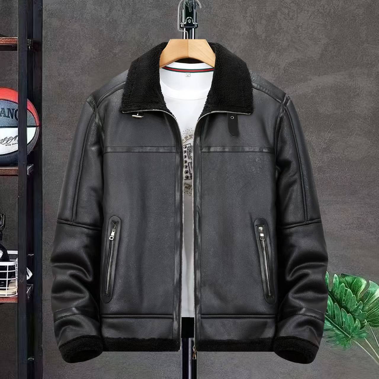 کاپشن چرم بوفالو 8621