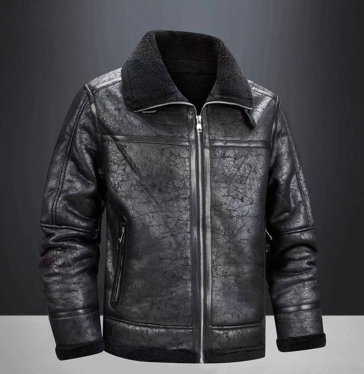 کاپشن چرم بوفالو 86214