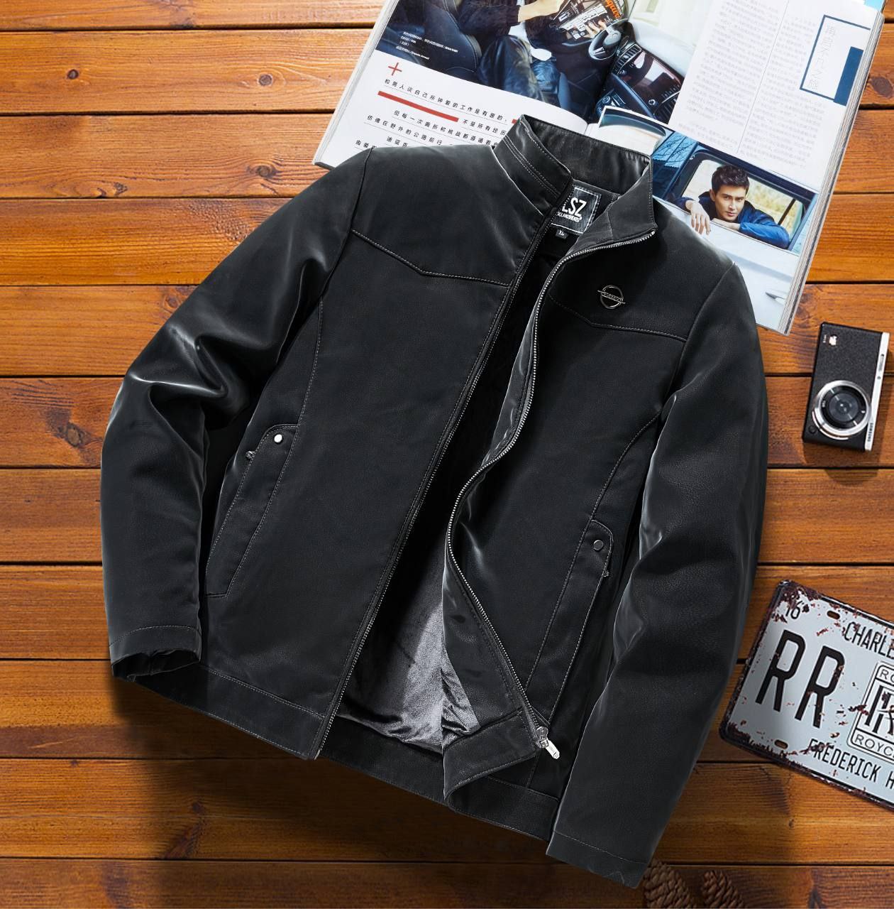 کاپشن چرم  جیر نانو  کد 2508