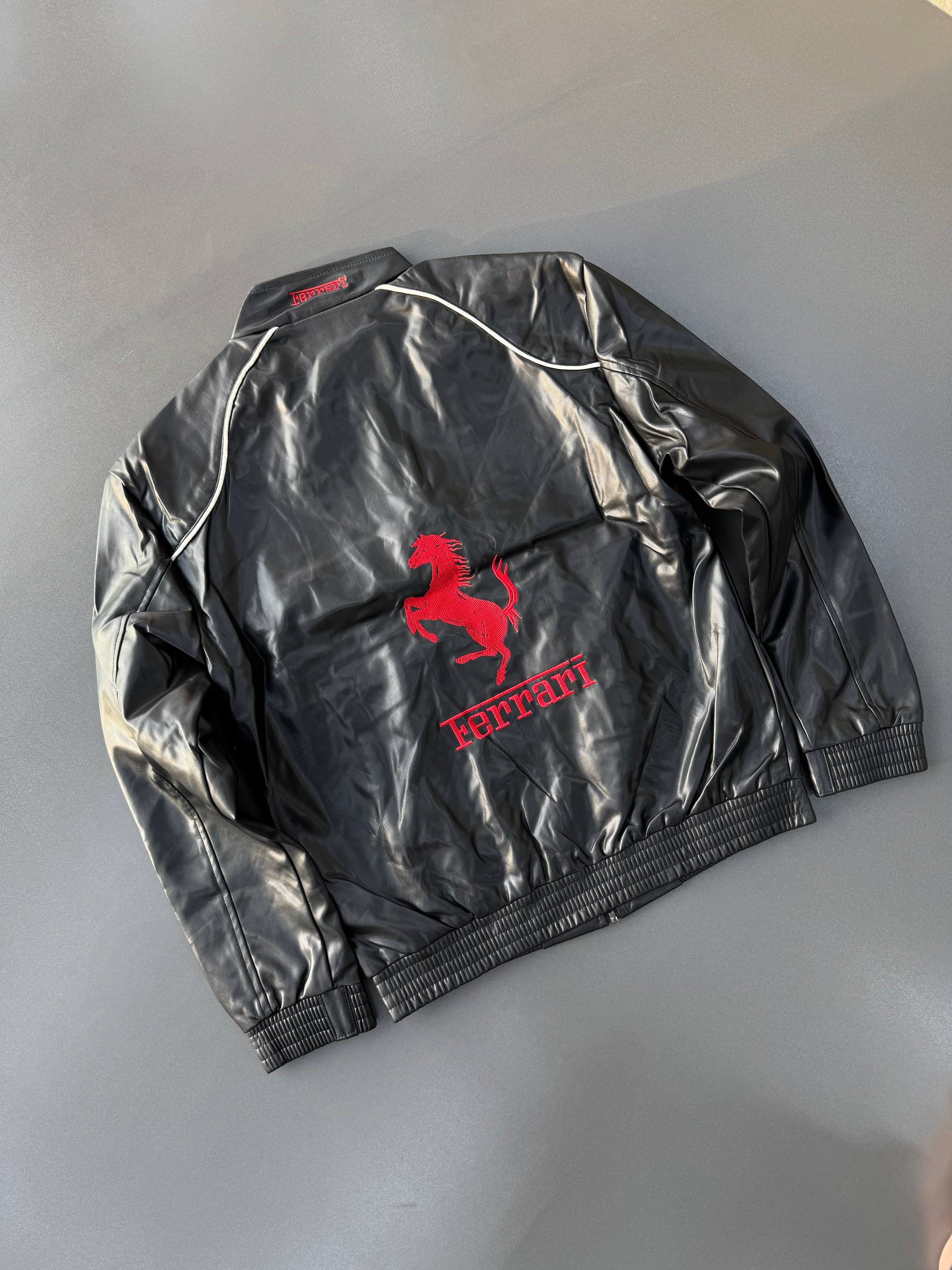  کاپشن چرم موتور سواری فراری کد 2535