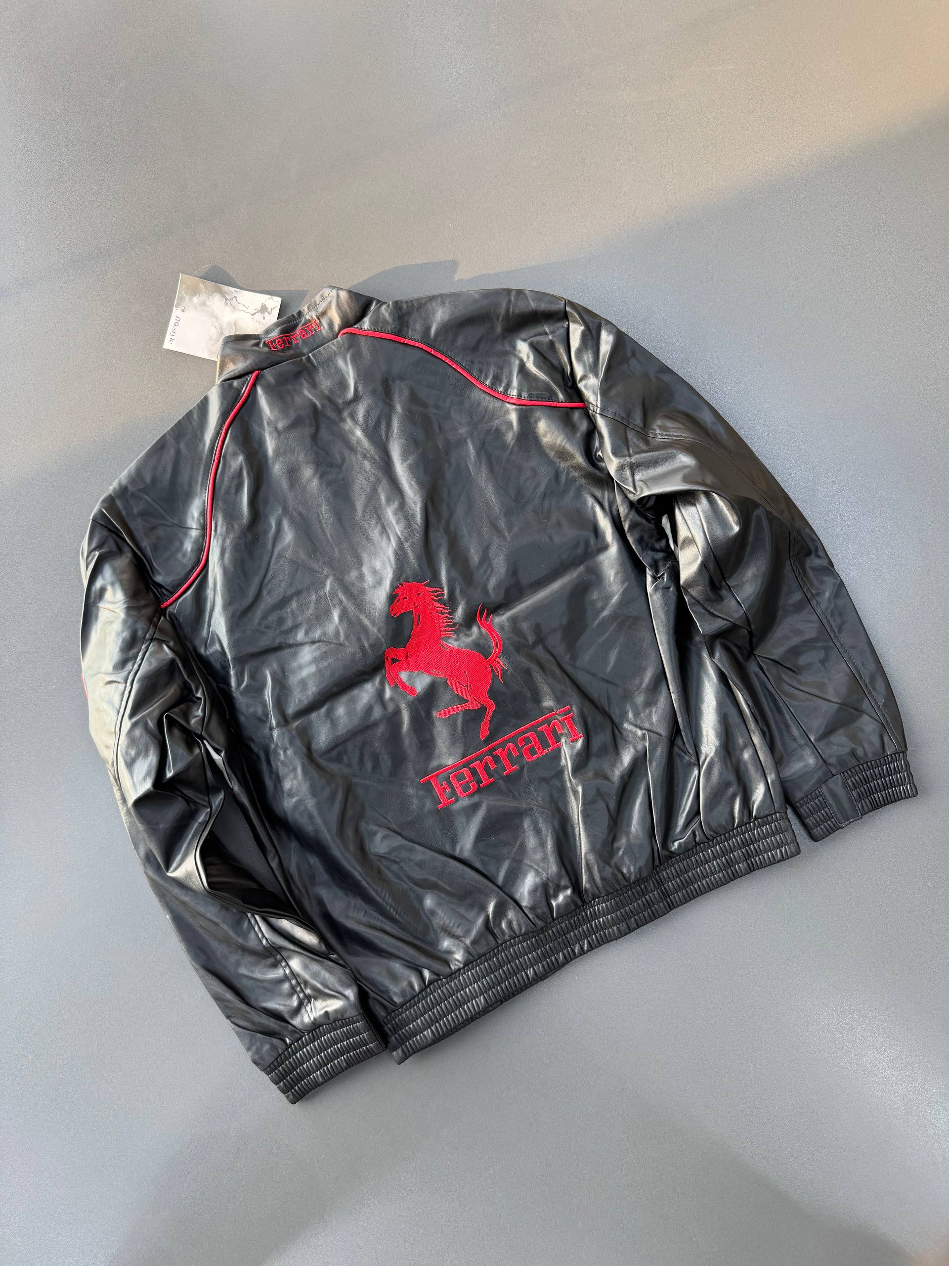  کاپشن چرم موتور سواری فراری کد 2535