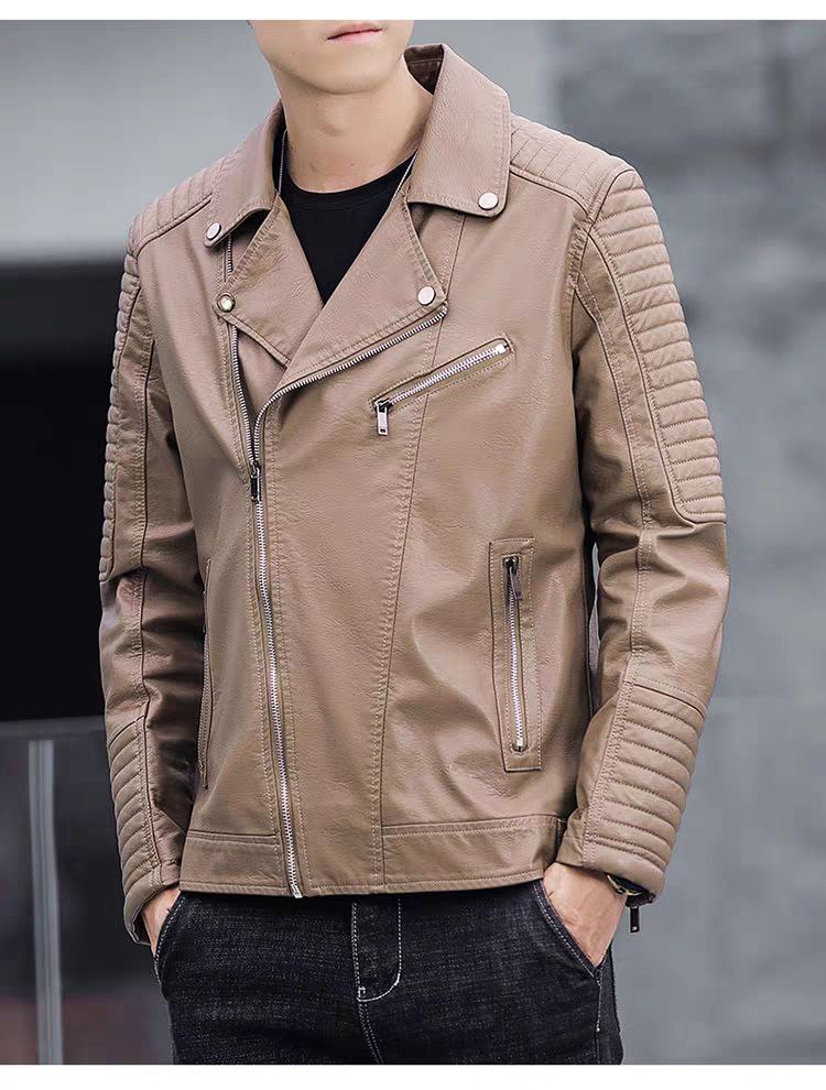 کاپشن چرم یقه انگلیسی کد 2667