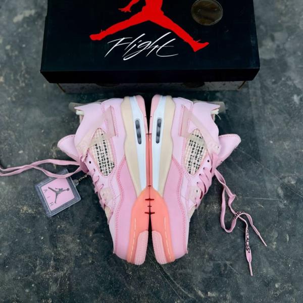 نایک ایر جردن 4 رترو اف وایت صورتی Nike Air Jordan 4 Retro x Off-White Pink 66